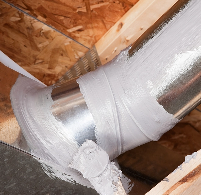 Air duct sealing.