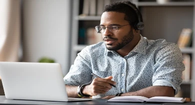 Man Working from home