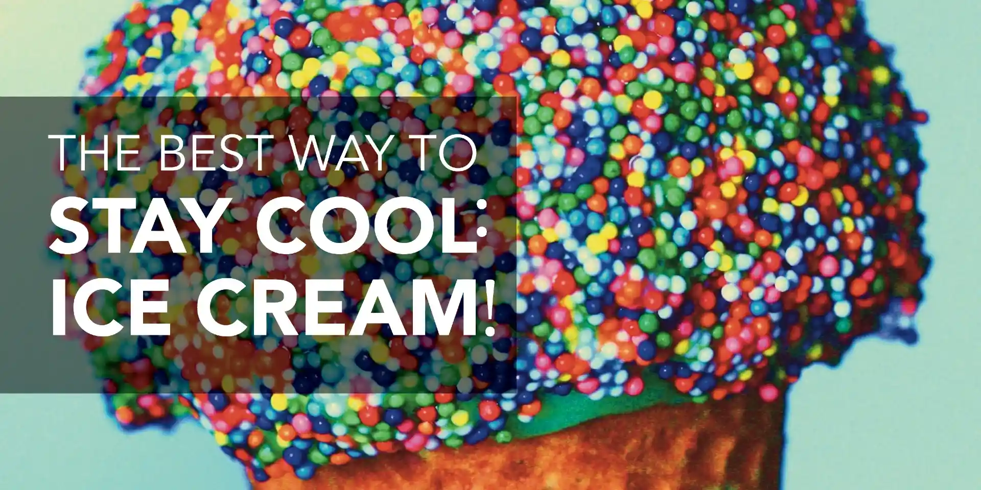 Ice cream cone with text: 