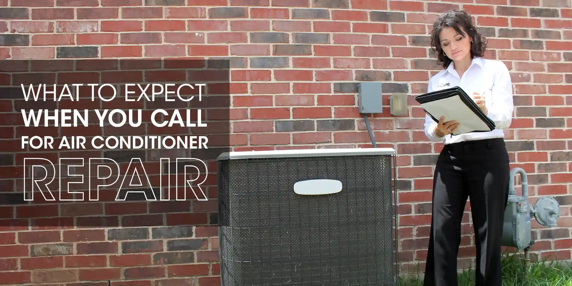 AC service company with text: 